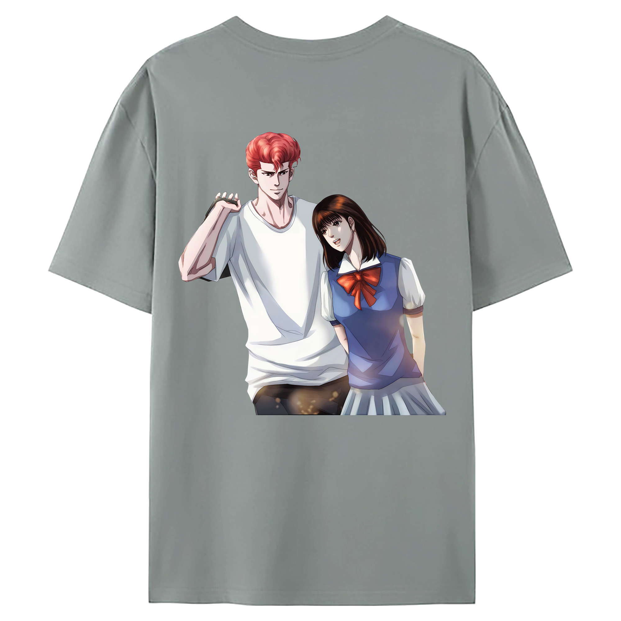 （画像用） SLAM DUNK／スラムダンク 綿100％ メンズ半袖Tシャツ（バックプリント） 通気性